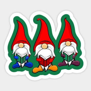 CHRISTMAS CAROLING GNOMES Sticker